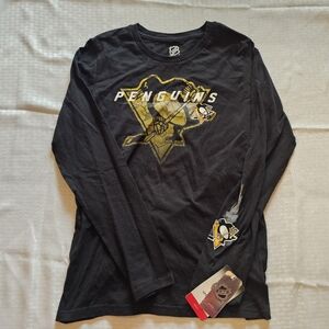 Pittsburgh Penguins NHL Long Sleeve Shirt Youth Large 14/16 NWT